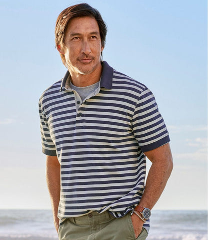 Men's Casco Bay Rugged Polo, Short-Sleeve, Stripe - L.L.Bean Exclusive