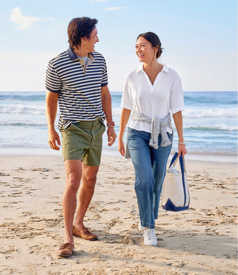 Men's Casco Bay Rugged Polo, Short-Sleeve, Stripe - L.L.Bean Exclusive