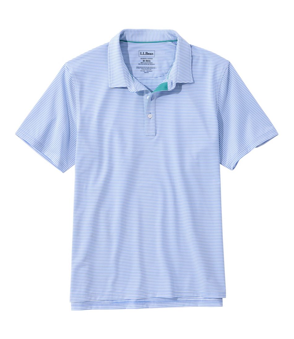 Men's Comfort Stretch Performance® Party Polo, Slightly Fitted, Short-Sleeve, Stripe - L.L.Bean Value