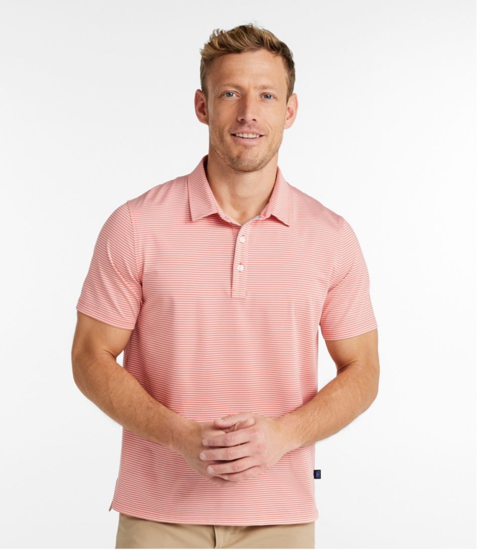 Men's Comfort Stretch Performance® Party Polo, Slightly Fitted, Short-Sleeve, Stripe - L.L.Bean Value