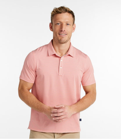 Men's Comfort Stretch Performance® Party Polo, Slightly Fitted, Short-Sleeve, Stripe - L.L.Bean Value