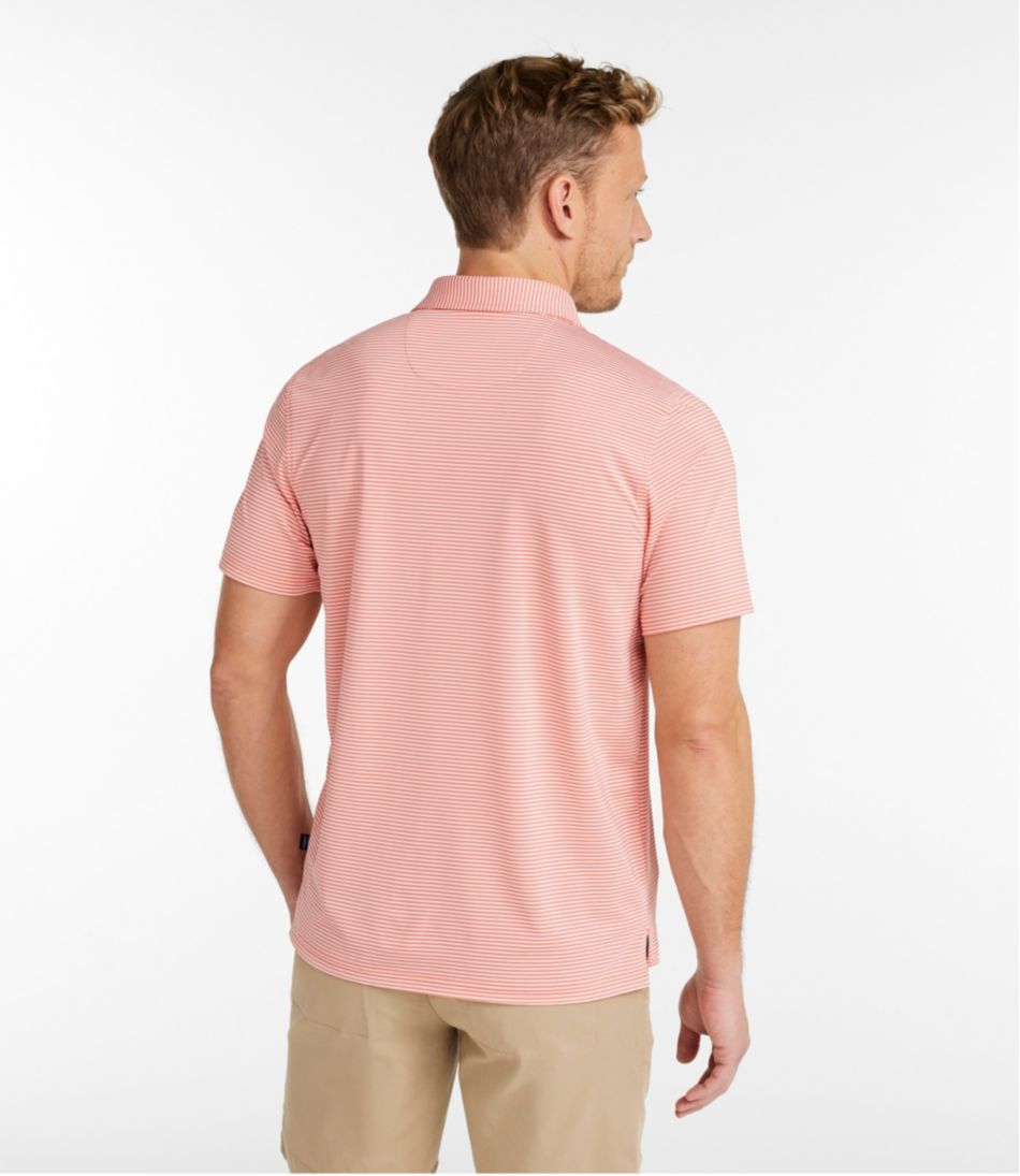 Men's Comfort Stretch Performance® Party Polo, Slightly Fitted, Short-Sleeve, Stripe - L.L.Bean Value