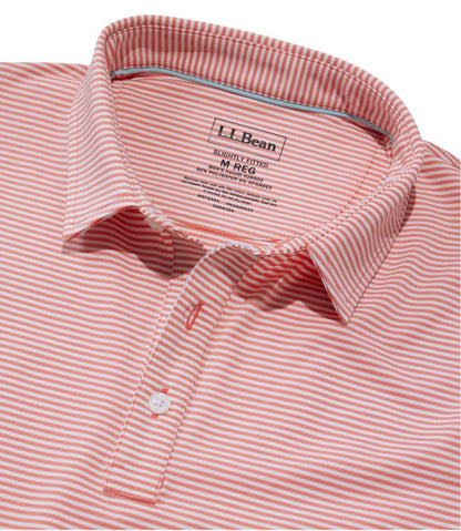 Men's Comfort Stretch Performance® Party Polo, Slightly Fitted, Short-Sleeve, Stripe - L.L.Bean Value