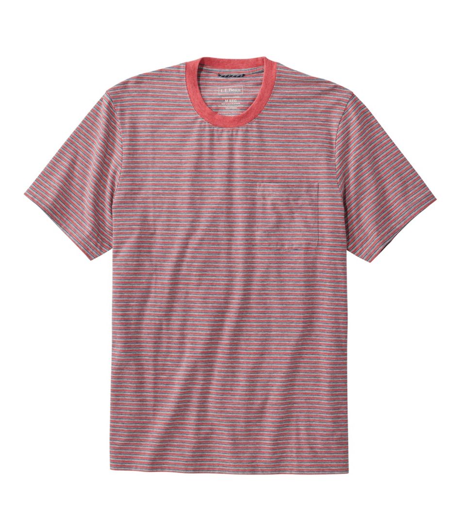 Men's Comfort Stretch Performance® Pima Pocket Tee, Short-Sleeve, Stripe - L.L.Bean Latest