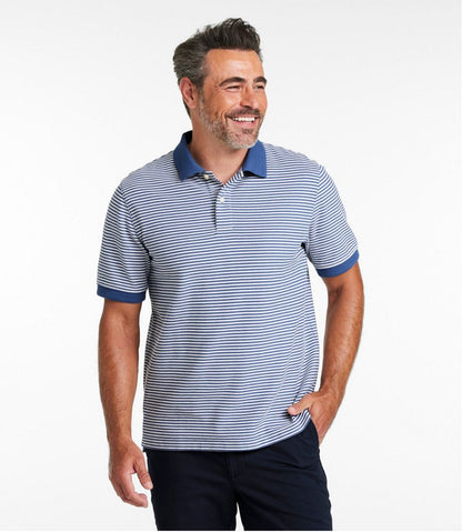 Men's Premium Double L® Polo, Banded Short-Sleeve Without Pocket Stripe - L.L.Bean Exclusive