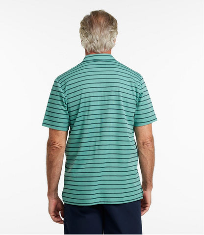Men's Comfort Stretch Performance® Polo, Short-Sleeve, Slightly Fitted, Stripe - L.L.Bean Quality
