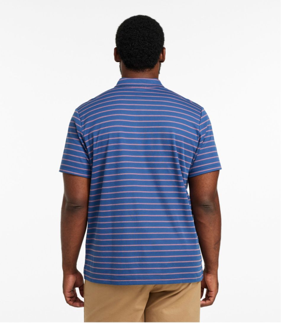 Men's Comfort Stretch Performance® Polo, Short-Sleeve, Slightly Fitted, Stripe - L.L.Bean Quality
