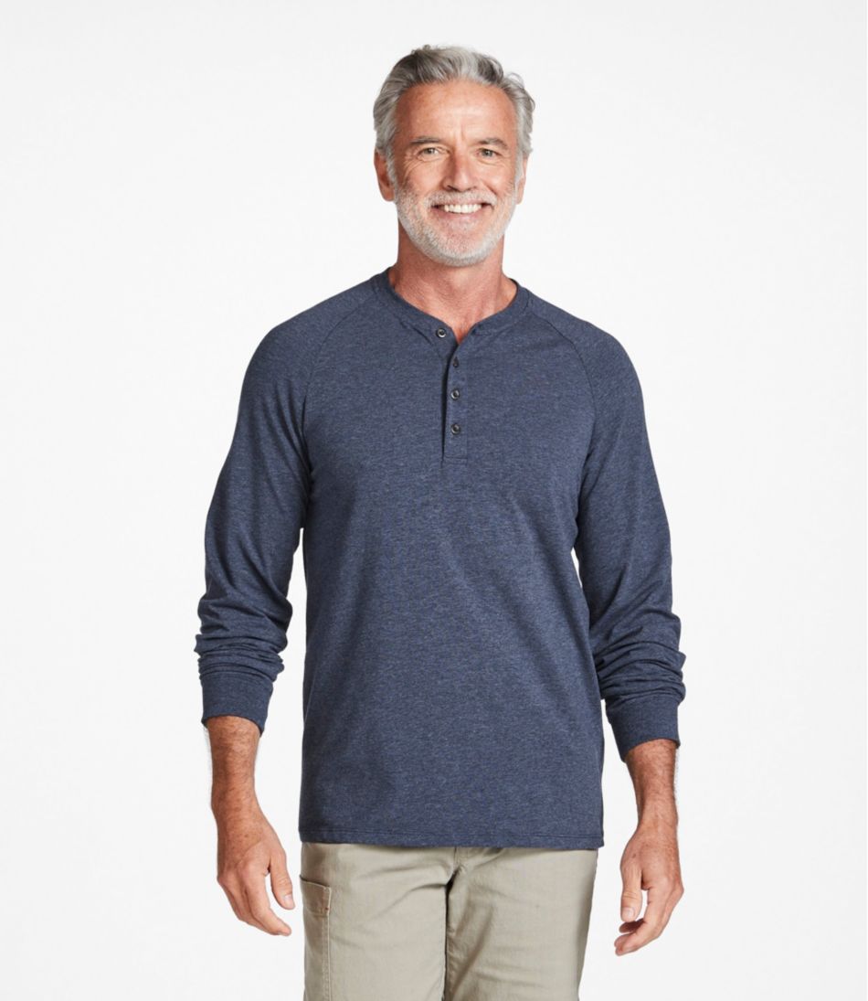 Men's Comfort Stretch Pima Tee Shirt, Long-Sleeve Henley - L.L.Bean Top Pick