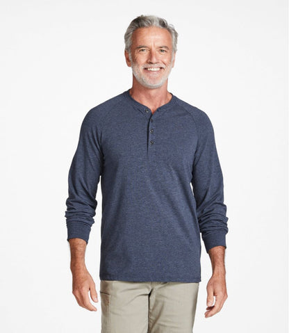 Men's Comfort Stretch Pima Tee Shirt, Long-Sleeve Henley - L.L.Bean Top Pick