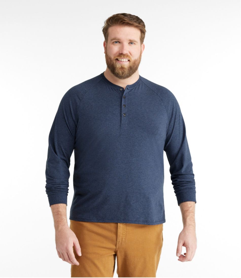 Men's Comfort Stretch Pima Tee Shirt, Long-Sleeve Henley - L.L.Bean Top Pick