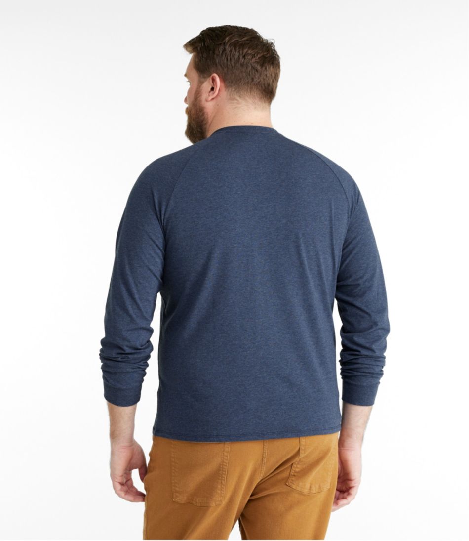 Men's Comfort Stretch Pima Tee Shirt, Long-Sleeve Henley - L.L.Bean Top Pick