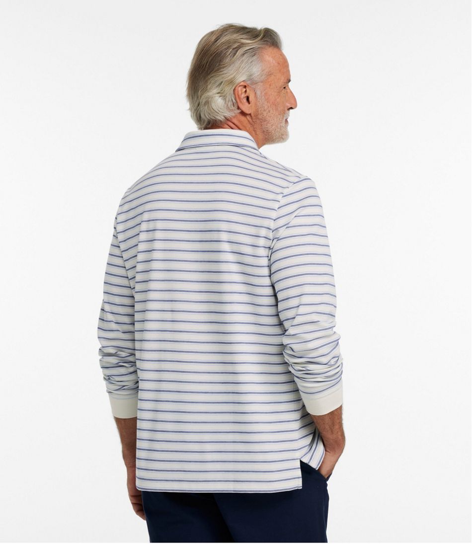 Men's Comfort Stretch Performance® Polo, Long-Sleeve, Stripe - L.L.Bean Featured