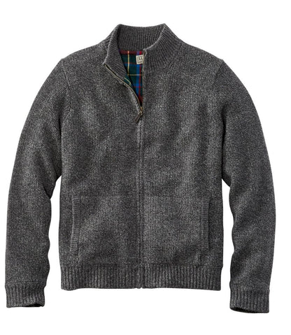 Men's L.L.Bean Classic Ragg Wool Sweater, Full-Zip Flannel-Lined - L.L.Bean Trending