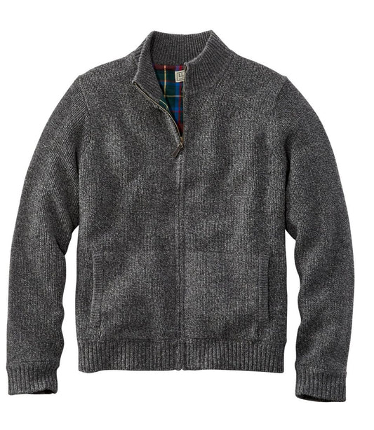 Men's L.L.Bean Classic Ragg Wool Sweater, Full-Zip Flannel-Lined - L.L.Bean Trending