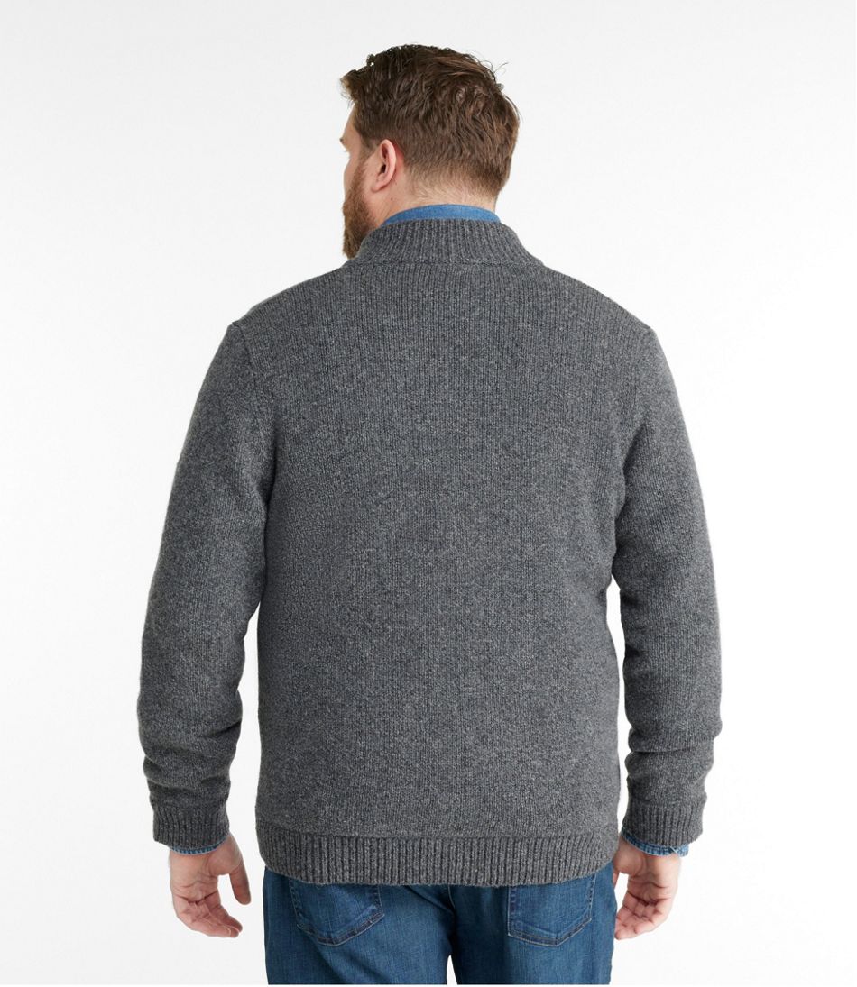 Men's L.L.Bean Classic Ragg Wool Sweater, Full-Zip Flannel-Lined - L.L.Bean Trending