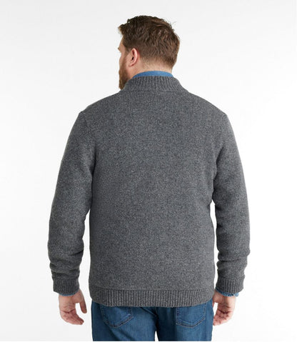 Men's L.L.Bean Classic Ragg Wool Sweater, Full-Zip Flannel-Lined - L.L.Bean Trending
