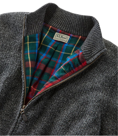Men's L.L.Bean Classic Ragg Wool Sweater, Full-Zip Flannel-Lined - L.L.Bean Trending
