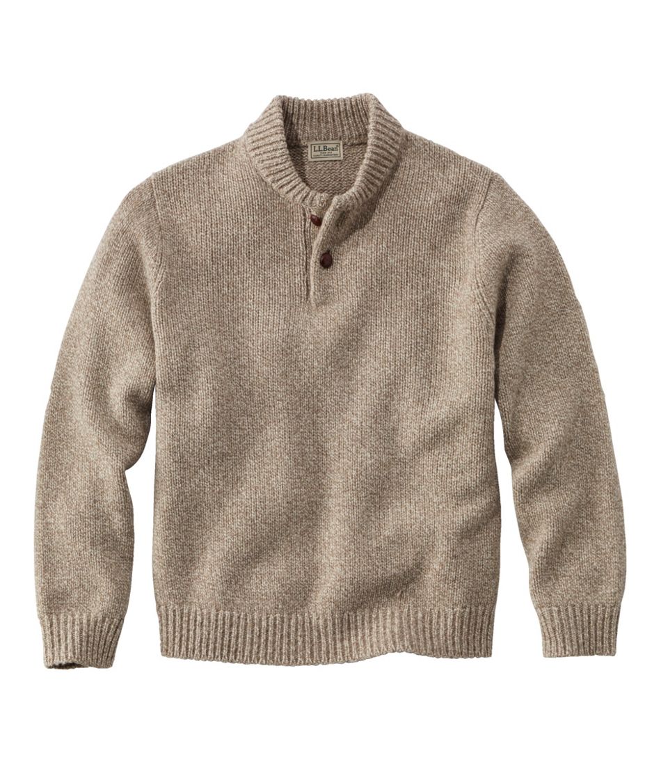 Men's L.L.Bean Classic Ragg Wool Sweater, Henley - L.L.Bean Recommended