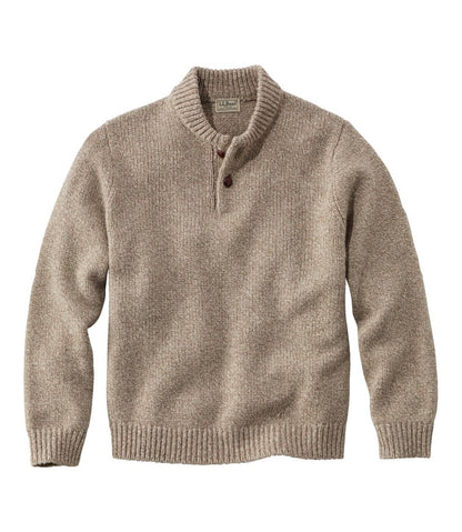 Men's L.L.Bean Classic Ragg Wool Sweater, Henley - L.L.Bean Recommended