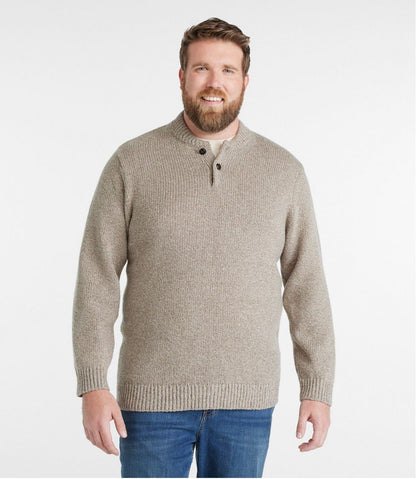 Men's L.L.Bean Classic Ragg Wool Sweater, Henley - L.L.Bean Recommended
