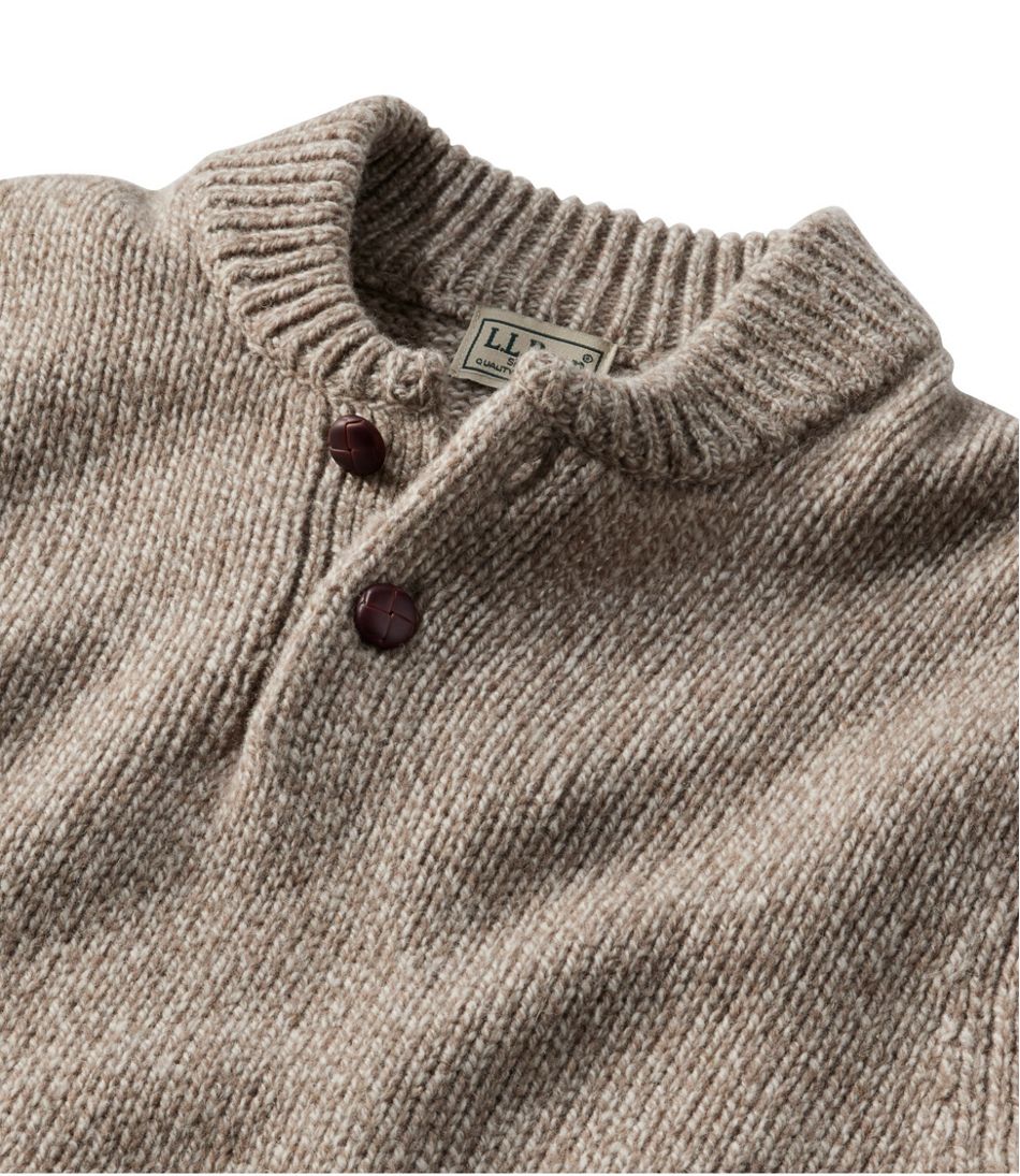 Men's L.L.Bean Classic Ragg Wool Sweater, Henley - L.L.Bean Recommended