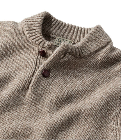 Men's L.L.Bean Classic Ragg Wool Sweater, Henley - L.L.Bean Recommended