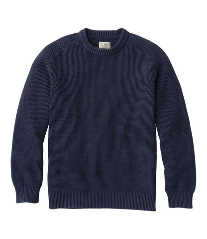 Men's Sunwashed Textured Cotton Sweater, Crewneck - L.L.Bean Everyday