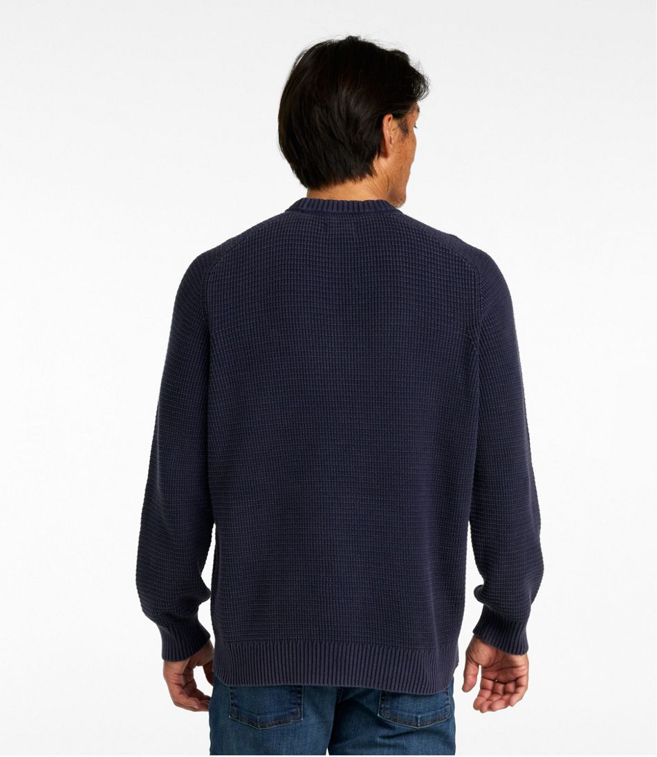 Men's Sunwashed Textured Cotton Sweater, Crewneck - L.L.Bean Everyday