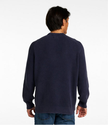 Men's Sunwashed Textured Cotton Sweater, Crewneck - L.L.Bean Everyday