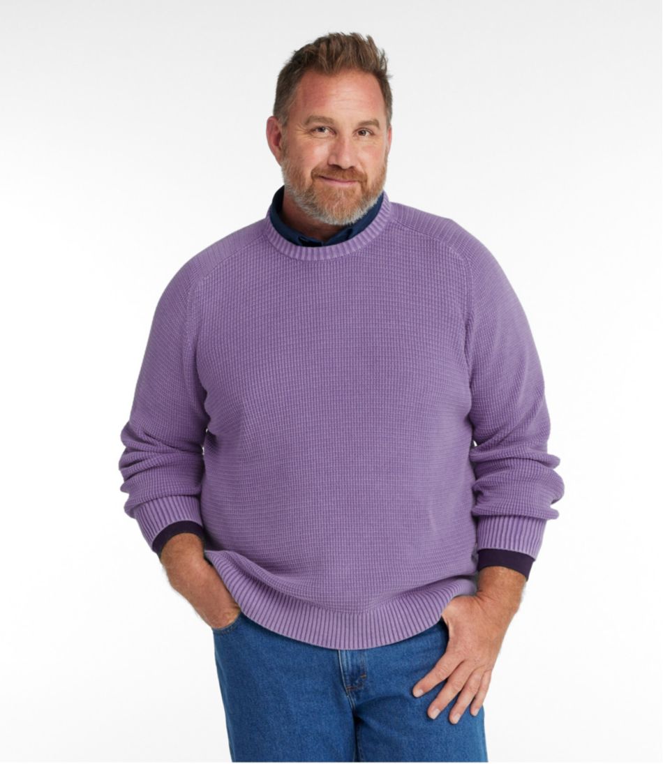 Men's Sunwashed Textured Cotton Sweater, Crewneck - L.L.Bean Everyday