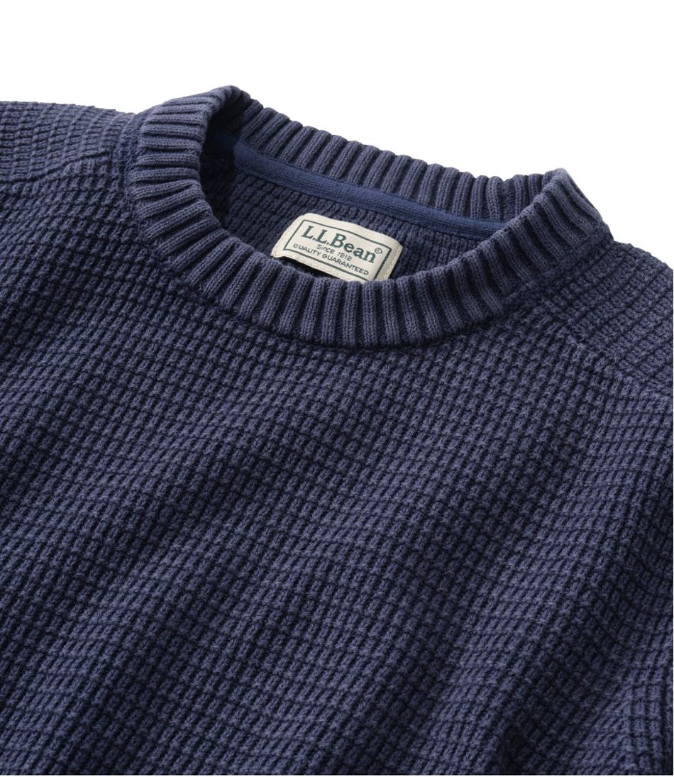 Men's Sunwashed Textured Cotton Sweater, Crewneck - L.L.Bean Everyday