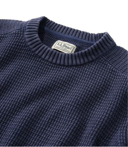 Men's Sunwashed Textured Cotton Sweater, Crewneck - L.L.Bean Everyday
