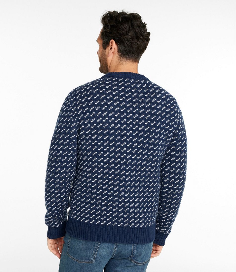 Men's Bean's Classic Ragg Wool Sweater, Crewneck, Bird's-Eye - L.L.Bean Great Value