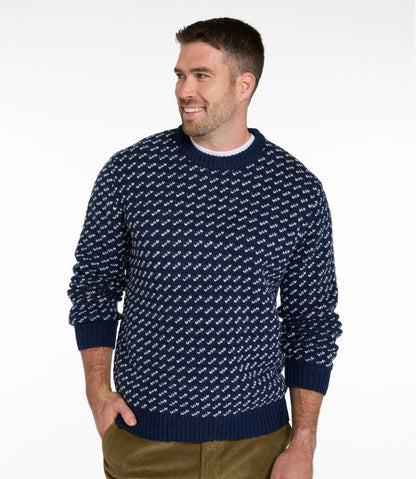 Men's Bean's Classic Ragg Wool Sweater, Crewneck, Bird's-Eye - L.L.Bean Great Value