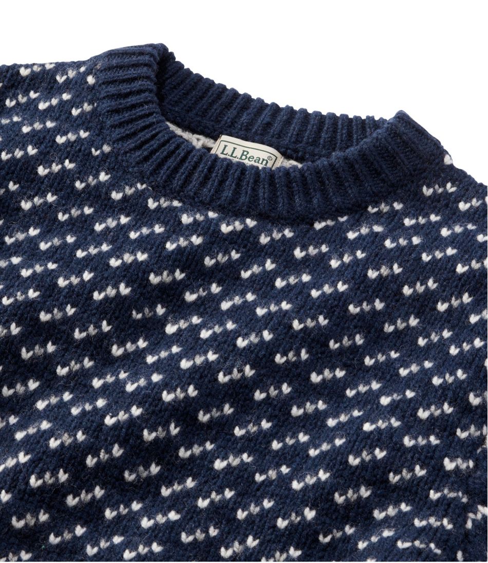 Men's Bean's Classic Ragg Wool Sweater, Crewneck, Bird's-Eye - L.L.Bean Great Value