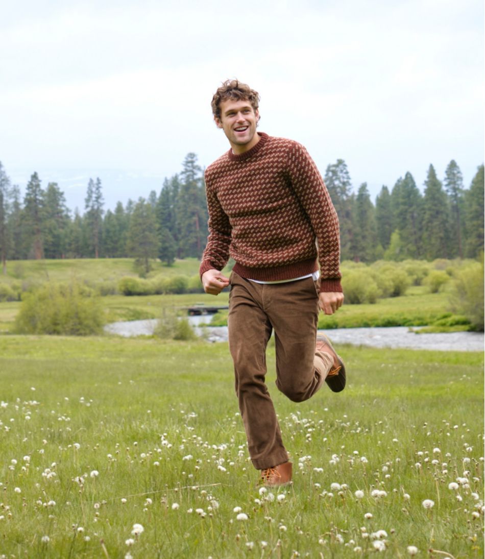 Men's Bean's Classic Ragg Wool Sweater, Crewneck, Bird's-Eye - L.L.Bean Great Value