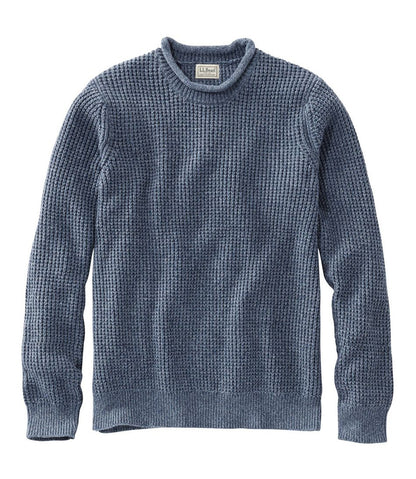 Men's L.L.Bean Organic Cotton Waffle Sweater, Rollneck Crew - L.L.Bean Latest