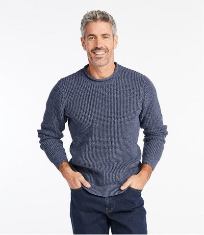 Men's L.L.Bean Organic Cotton Waffle Sweater, Rollneck Crew - L.L.Bean Latest