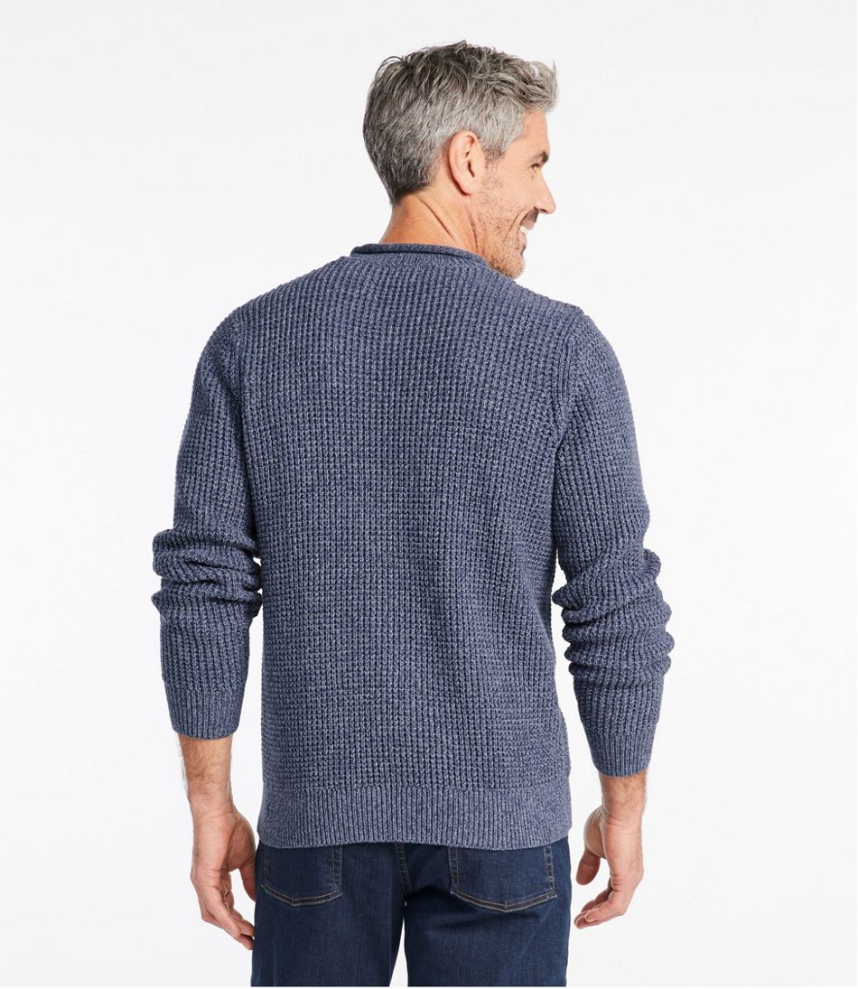 Men's L.L.Bean Organic Cotton Waffle Sweater, Rollneck Crew - L.L.Bean Latest