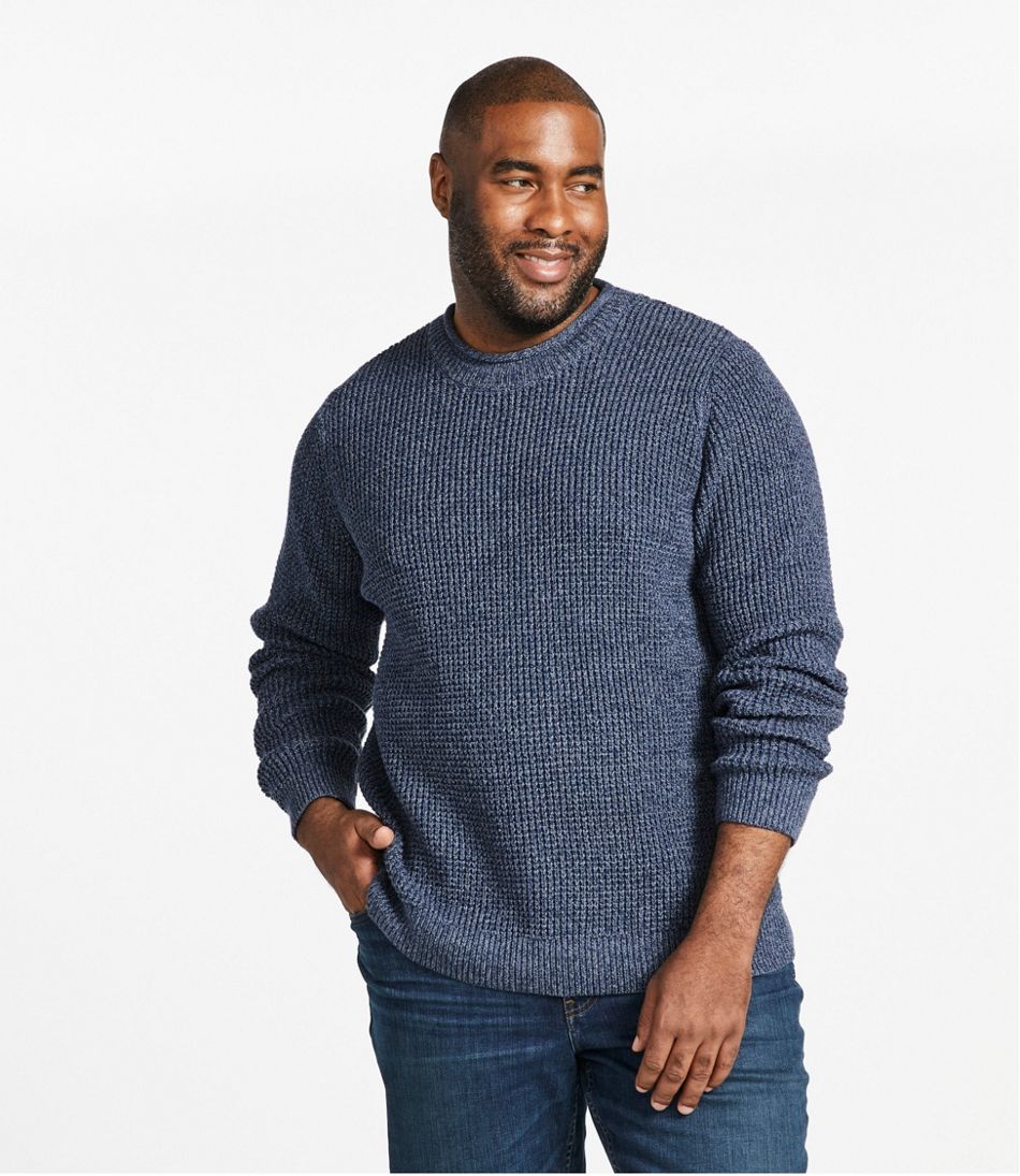 Men's L.L.Bean Organic Cotton Waffle Sweater, Rollneck Crew - L.L.Bean Latest
