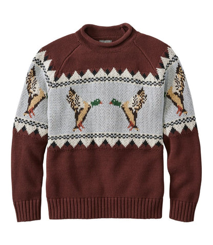 Men's Signature Organic Cotton Rollneck Sweater, Fair Isle - L.L.Bean New