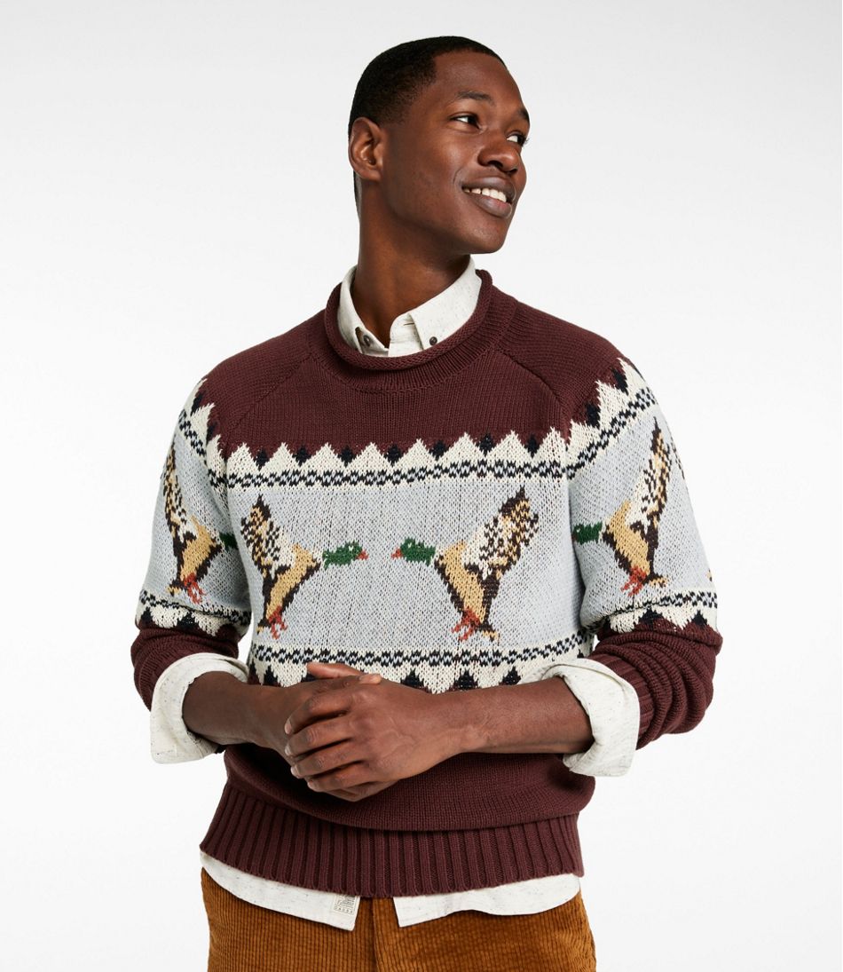 Men's Signature Organic Cotton Rollneck Sweater, Fair Isle - L.L.Bean New