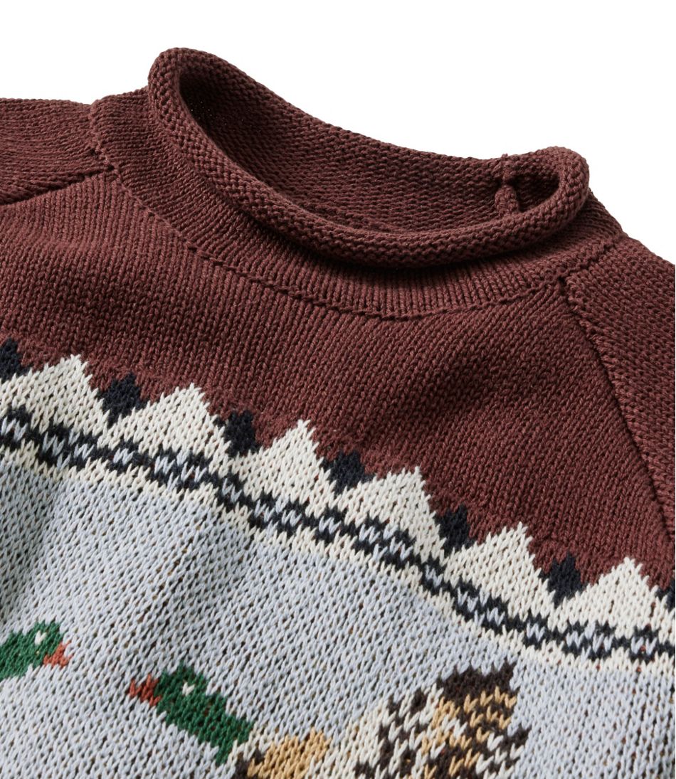 Men's Signature Organic Cotton Rollneck Sweater, Fair Isle - L.L.Bean New