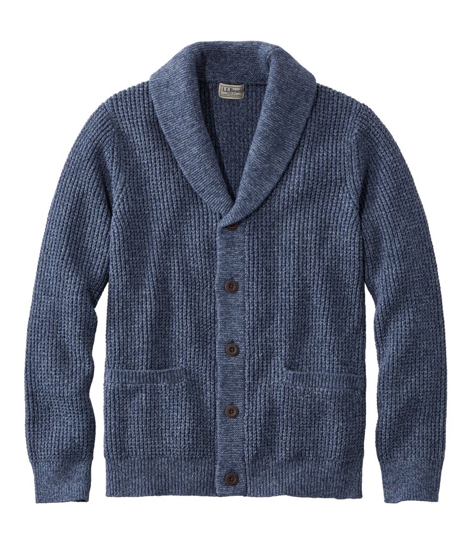 Men's Organic Cotton Waffle Sweater, Cardigan - L.L.Bean Best Seller