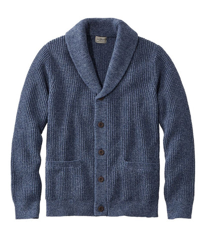 Men's Organic Cotton Waffle Sweater, Cardigan - L.L.Bean Best Seller