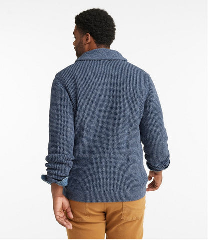 Men's Organic Cotton Waffle Sweater, Cardigan - L.L.Bean Best Seller