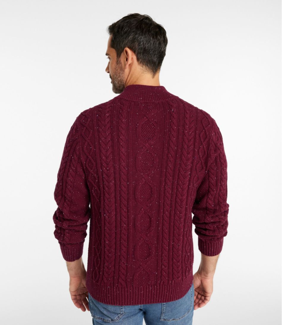 Men's Bean's Heritage Soft Cotton Fisherman Sweater, Button-Mock - L.L.Bean Recommended