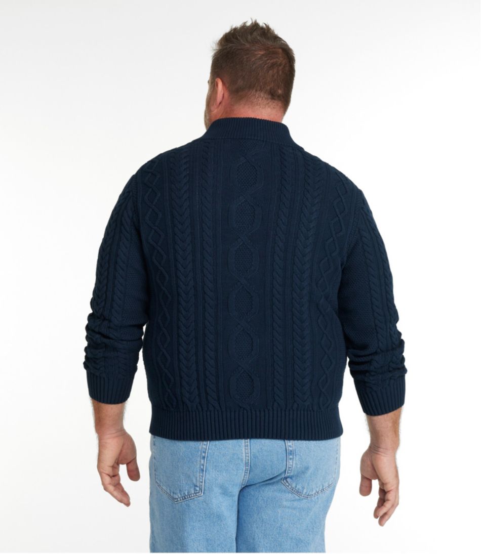 Men's Bean's Heritage Soft Cotton Fisherman Sweater, Button-Mock - L.L.Bean Recommended