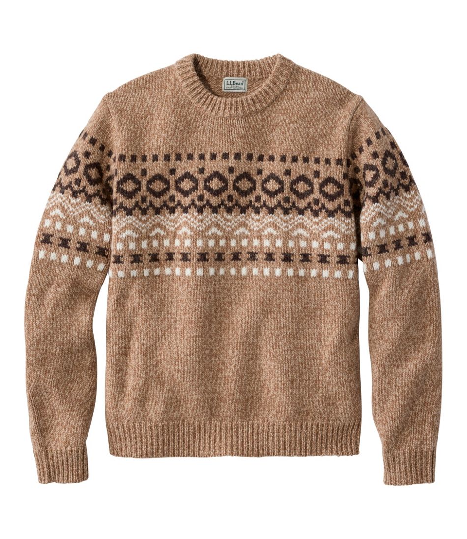 Men's Bean's Classic Ragg Wool Sweater, Crewneck, Fair Isle - L.L.Bean Classic