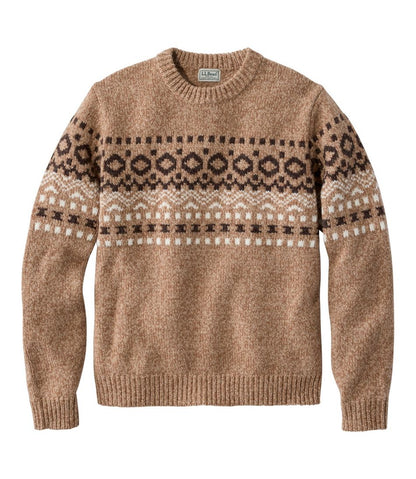 Men's Bean's Classic Ragg Wool Sweater, Crewneck, Fair Isle - L.L.Bean Classic